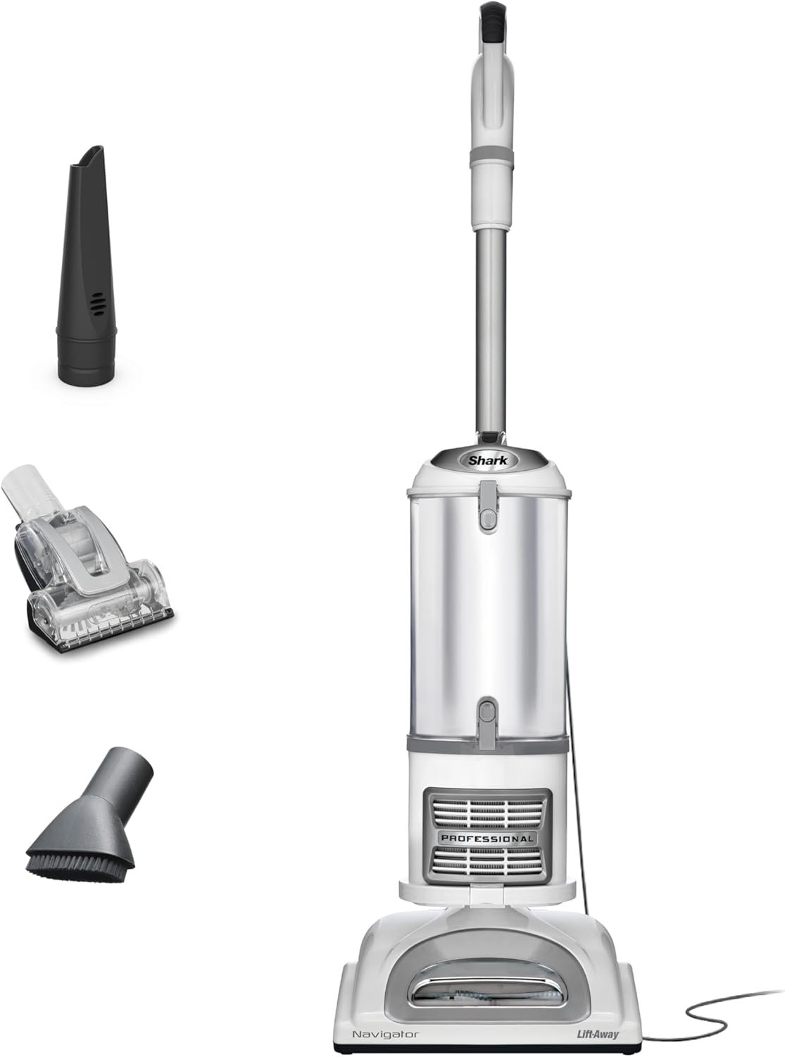 hark | Upright Vacuum Cleaner | Navigator Lift-Away | Swivel Steering | HEPA Filter | Vacuum for Pet Hair | Crevice Tool & Dusting Brush Included | For Carpets & Hard Floors | White/Silver | NV356E
